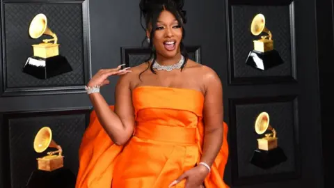 Getty Images Meghan thee Stallion at the Grammys