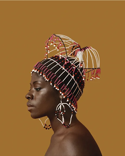 Courtesy of the artist and Philip Martin Gallery, LA This portrait of the photographer’s wife, Sikolo Brathwaite, is displayed at the Black is Beautiful exhibition (Credit: Courtesy of the artist and Philip Martin Gallery, LA)