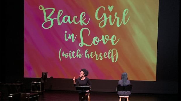 Black Girl in Love (with herself) taking the stage at Northern Arts and Cultural Centre Black Girl in Love (with herself) taking the stage at Northern Arts and Cultural Centre
